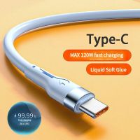 120W USB A to Type-C Charger Cable For Huawei Laptop Soft Mobile Phone Charging Cable 6A 120W Super Fast Charging Data Cable Wall Chargers