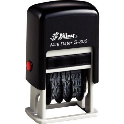 ตรายางวันที่ หมึกในตัว Shiny Self Inking Dater Stamp S300 ขนาดอักษร สูง 3 มม.