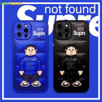 เย็นลงแจ็คเก็ตผ้าบิ๊ก G เต็มฝาครอบเลนส์3D กรณีโทรศัพท์สำหรับ Apple IPhone 13 12 11 Pro X XS Max XR ซิลิโคนอ่อนนุ่ม TPU ป้องกันปกหลังกรณีโทรศัพท์มือถือสีฟ้าสีดำ