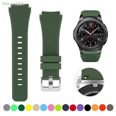 22mm Silicone Band for Samsung Galaxy Watch 3 45mm Gear S3 Frontier 22mm Strap for Samsung Active 2 40 44mm Amazfit GTR 47mm
