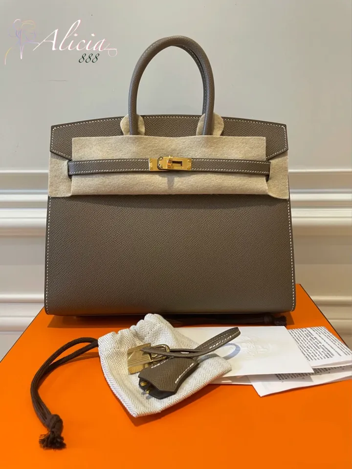 Hermes Kelly 25 Epsom Etoupe GHW Stamp U