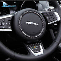 Airspeed Carbon Fiber Car Steering Wheel Stickers Decals Emblem Decoration Accessories for Jaguar XFL F-PACE XE XEL Car Styling