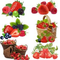 Three Ratels CO23 strawberry cartoon fruit kitchen refrigerator decorative toilet decal