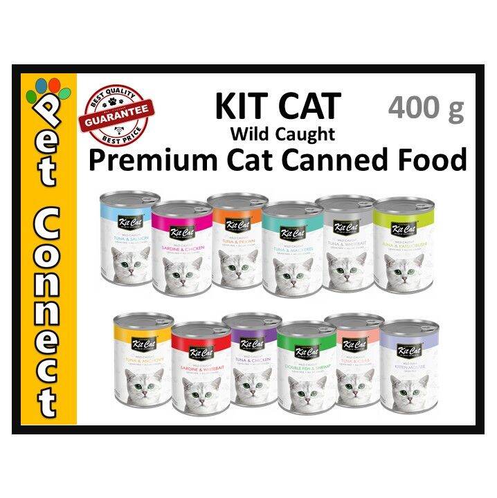 Kit Cat Premium Cat Canned Food 400g Grain Free All Life Stages Cats