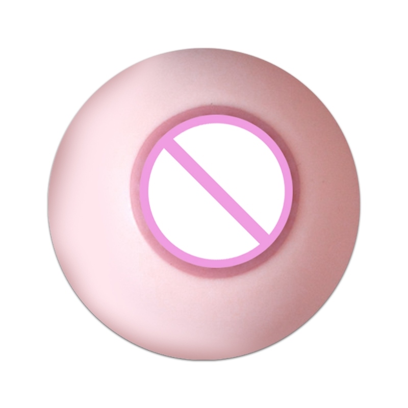 Practical Joke Boobs Squeezable Stress Reliever Nipple Ball Breast Toy Flesh 