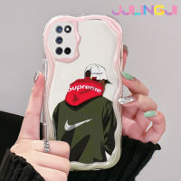 Jjlingji เคสสำหรับ OPPO A52 A72 A92 4G เคสลายการ์ตูนแบ็กชาโดว์บอยเนื้อครีมกันกระแทกแบบใสนิ่มเคสมือถือเคสโปร่งใสลายกล้องถ่ายรูปที่สร้างสรรค์ซิลิกาเจลฝาครอบป้องกัน