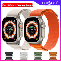 สายนาฬิกาข้อมือไนล่อนถัก สําหรับ Apple Watch Ultra Strap series 8 7 6 SE 54321 i Watch band 41 45 49 มม. ร์ทวอทช์ ของแท้ สายนาฬิกา