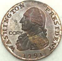 【YD】 States WASHINGTON PRESIDENT 1791 15 Washington Large Cent Copy coins