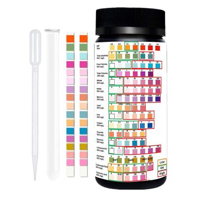 100x Water Testing Set Multipurpose W/ Tube and Dropper Pool Water Testing Professional Liquid Indicator Paper PH Test Strips Inspection Tools