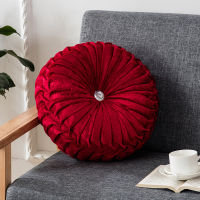 7 Pastoral Style Pumpkin Round Seat CushionBack Cushion or As Sofa Pillow Velvet Fabric 35x35cm 9 Colors