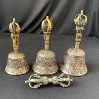 ที่ปักธูประฆัง Vajra ทองแดงบริสุทธิ์,กระดิ่ง,ห้าเส้น Vajra Bell,ด้ามวัชระ