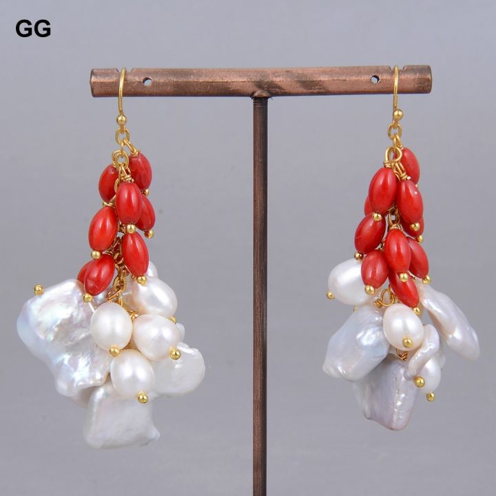 gg-jewelry-natural-white-cultured-keshi-pearl-red-rice-coral-hook-earrings-for-women-lady-girl-gift-jewelry