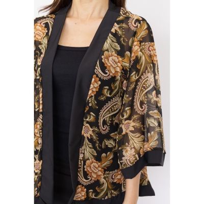 Hot DealFlowy KIMONO Chiffon Printed Cardigan iWholesales Womens CHIFFON Outerwear [Ready Stock]