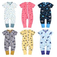 COD DSFERTEREERRE Baby Girls Boys Romper Bodysuits Short Sleeve Floral Catoon Jumpsuits 100 Cotton Outfits Double Zipper Jumpsuit