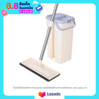 ไม้ถูพื้นแบบรีดน้ำพร้อมถังปั่น Flat mop ม็อบถังรีดน้ำ รุ่น CLEANING11