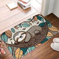 Forest Animal Non-slip Doormat Lazy Sloth In A Hammock Living Room Bedroom Mat Prayer Carpet Indoor Pattern Decor Nails  Screws Fasteners