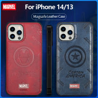 2022เคส Marvel Avengers MagSafe สำหรับ iPhone 14 14 Pro 14 Pro Max ฝาหลังเคสหนัง TPU ป้องกันการตกป้องกันลายนิ้วมือเข้ากันได้กับอุปกรณ์เสริม MagSafe