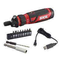 Rechargeable 4V Cordless Screwdriver, Using Circuit Sensor Technology, Including 9 Drill Bits And 1 Bracket, USB Charging Cable