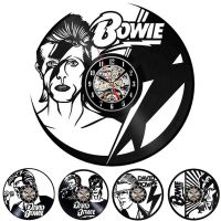 David Bowie 3D Wall Clock Modern Design Music Theme Stickers Vintage Vinyl Record Clock Wall Watch Home Decor Gifts for Fan
