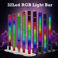 32led RGB Light Bar Voice Control Synchronous Music Rhythm Light APP Type-C USB Charge TV Game Backlight Car Desktop AmbientLamp Night Lights