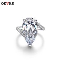 OEVAS 925แหวนสร้างด้วยเงินสำหรับผู้หญิงเครื่องประดับวงหมั้นแต่งงานขายส่ง