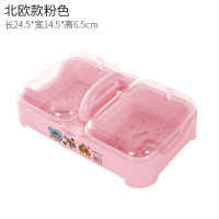 Travel Small Soap Box Drain Double Sets Accessories Saver Bathroom Soap Box Storage Gadgets Porte Savon House Gadgets DFFZH