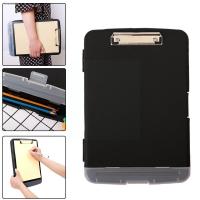 ◙۩❆ 1pcs Board Folder File Box Outdoor Waterproof Paper Multi-function Box A4 Plastic Storage Desktop Clip File Box File Copy B G0n1