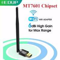 【CPH Digital store】EDUP 150Mbps เสาอากาศ6Dbi รับสูงอะแดปเตอร์ WiFi USB 802.11n ชิปเซ็ต MT7601เทคโนโลยีไร้สายระยะไกลการ์ดตัวรับสัญญาณเครือข่ายสำหรับพีซี