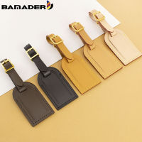 BAMADER Luggage Tags Travel Accessories Vegetable Tanned Leather Travel Suitcase Identifier Business Bag Luggage Tag Decorations