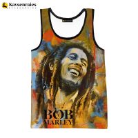 Newest Rapper Bob Marley Singer 3D Printed Men Tank Tops Summer Casual Singlets Sleeveless Reggae Music Sleeveless T-shirt Tees