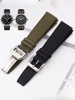 ☈ For IWC Big Pilot Canvas Nylon Waterproof Watchband Little Prince Mark 18 Portugal Seven Days Timing Underskin Cowhide Wrist