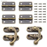 ✲卐☼ 4Pcs Retro Small Box Hinges And 2 Sets Antique Right Latch Hook Hasp Wood Jewelry Box Hasp Catch Decoration For Cabinet Box