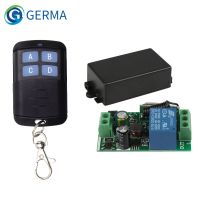 ☋ GERMA 433MHz 4 Button EV1527 Remote Control RF Transmitter with AC 110V 220V 1CH 433Mhz Wireless Relay Receiver Module For Home