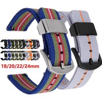 18mm 20mm 22mm 24mm Nylon Canvas Bracelet Quick Release Watch Band for Samsung Galaxy Watch 5/4/3 41 45mm Classic4 46 42mm Strap