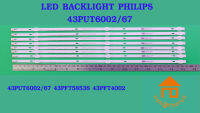 หลอดไฟ BACKLIGHT PHILIPS 43PFT5250A/67  43PUT6002/67  43PFT5853S 3LEDx8แถว