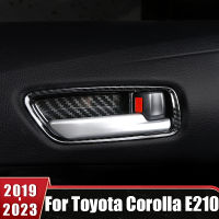 สำหรับ Toyota Corolla E210 2019 2020 2021 2022 2023 Hybrid ABS คาร์บอนรถประตูด้านในชามครอบคลุมสติกเกอร์อุปกรณ์เสริม