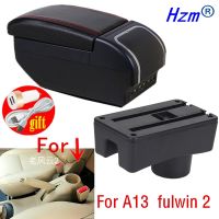 hot【DT】 Armrest Chery A13 Very Celer fulwin 2 2008-2012 Layer Leather Central Store Content box with ashtray Cup Car