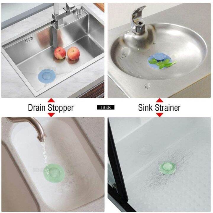 ready-stock-trap-hair-catcher-bathtub-shower-drain-stopper-2-in-1-silicone-drain-tub-stopper-strainers-for-floor-kitchen-laundry-and-bathroom