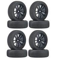 8Pcs 66mm Foam Tire Sponge Tyre Wheel Rim Set for 144001 124016 124017 124018 124019 104001 RC Car Upgrade Parts