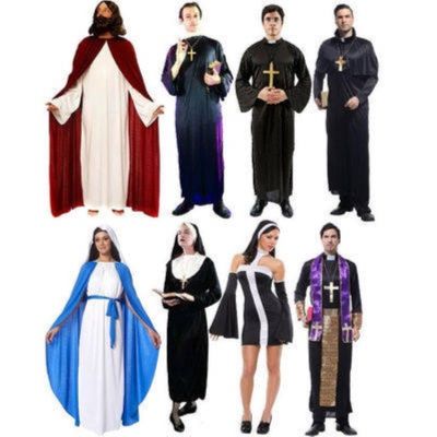 ∋❁✒ halloween ❀Halloween costume Virgin Mary clerical dress stage drama Western missionary sexy nun performance wear✩
