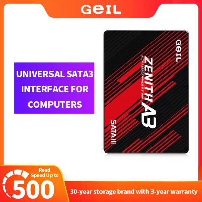GeIL A3 2.5นิ้ว SATA III SSD ภายใน Solid State Drive 128GB 240GB 480GB 1TB ฮาร์ดดิสก์สำหรับโน้ตบุ๊คพีซีเดสก์ท็อป
