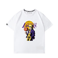 2023New Naruto Joint Lakers James เสื้อยืดผู้ชายแขนสั้นแบรนด์ super fire ชุดบาสเก็ตบอล ins tide อนิเมะ