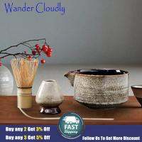 Wander Cloudly 4ชิ้นชาเขียวพิธีการแบบดั้งเดิมของญี่ปุ่นถ้วยชาชุดเต็มรูปแบบสำหรับผู้เริ่มต้น