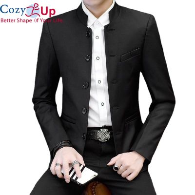 ❧ hnf531 COZY แขนยาว Tunic Suit Retro ยืน Single-breasted Slim สูทแจ็คเก็ต