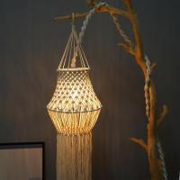 Macrame Lamp Shade Bohemian Hand Lampshade Modern Hanging Pendant Creative Chandelier Macrame Wall Decor Room Decor