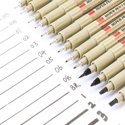 1 Pc Manga Markers ปากกาเข็ม Art Pen Pigment Liner Fast Dry กันน้ำ Sketching Art Drawing จิตรกรรมแปรงอุปกรณ์โรงเรียน-zptcm3861