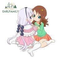 EARLFAMILY ตุ๊กตามังกร,ขนาด13ซม. X 12.2ซม. นางงามการ์ตูนญี่ปุ่นแต่งรถกันน้ำได้สติกเกอร์รถตลก