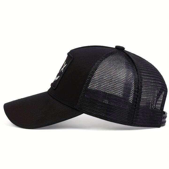 womens-fashion-hip-hop-hat-expression-pattern-embroidered-baseball-cap-adjustable-breathable-mesh-hats-designer-hat-cycling-caps