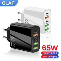 [2023ใหม่] Olaf 5พอร์ต65W USB แท่นชาร์ตชาร์ตเร็ว Type C PD QC 3.0ตัวชาร์จไฟสำหรับ iPhone อย่างรวดเร็วแท่นชาร์จโทรศัพท์มือถือโทรศัพท์