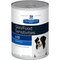 Hills Prescription Diet z/d Canine อาหารรักษา โรคภูมิแพ้อาหารสุนัข แบบกระป๋อง 370 กรัม.